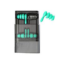 Liyes 2 Pair of Earplugs, Silicone Ear Plugs, Noise Cancelling Ear Plugs, High Visibility Disposable Foam Earplugs for Sleeping Noise Cancelling Swimming (Green, 2 Pair)