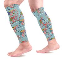 AHOMY Sports Calf Compression Sleeves Racer On Bicycle Leg Compression Socks for Men and Women