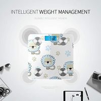 Bluetooth Smart Weight Digital Scale Cartoon Cute Animated Animal Lion Scale Body Fat Body Fat Composition Monitor Analyzer with Smartphone App for Body Management-396 Lbs