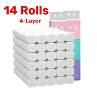 Elliot Jonah 14 Rolls 4-Ply Toilet Paper Bulk Rolls Bath Tissue Paper Household Bathroom Soft
