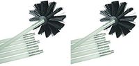 Deflecto Dryer Duct Cleaning Kit, Lint Remover, Extends Up To 12 Feet, Synthetic Brush Head, Use With or Without a Power Drill (Pack of 2)
