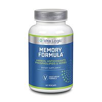 Vita Logic Memory Formula | Healthy Cognitive & Brain Function Support | Aminos, Antioxidants, Ginkgo & More | 60 Caps