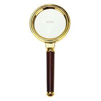 10X Magnifying Glass Lens Wooden HandHeld Distortion-Free Powerful Magnifier for Reading 60mm/ 2.4" Diameter