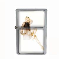 Wind Proof Dual Torch Refillable Lighter Pin Up Girl Design-009