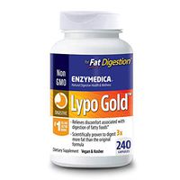 Enzymedica, Lypo Gold, Keto Supplement to Support Fat Digestion, Vegan, Gluten Free, Non-GMO, 240 Capsules (240 Servings)