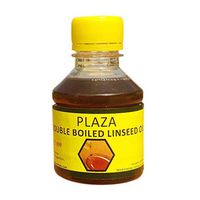 PLAZA - Double Boiled Linseed Oil - 100 ml Pack used for Wood Finishing, On Walls before applying paint, mixing in putty, bare wooden furniture, outside wooden furniture, Cricket bats, hockey, guitar,