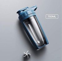 caomei Powder Vibrating Protein Dark Vibrating Bottle Large Capacity Water Bottle Outdoor Sports Drink Mixer My Water Bottle 750ml