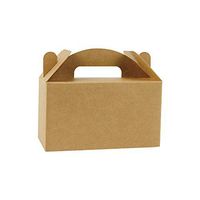 LaRibbons 48 Pack Small Treat Gift Boxes - 4 x 2.5 x 2.5 inches Brown Paper Box Recycled Kraft Gift Box Birthday Party Shower Favor Box