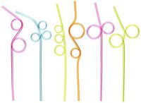 Crazy Loop Straws -value pack - assorted color (2-Pack of 36)