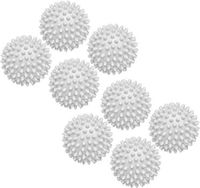Set of 4 White Dryer Balls! Black Duck Brand - Reusable Dryer Balls Replace Fabric Softener! Hypoallergenic! Lowers Drying Time! Naturally Softens and Releases Static Cling! (White; 8 Pack)