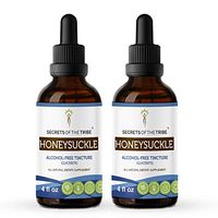 Honeysuckle Alcohol-Free Tincture Extract, Organic Honeysuckle (Lonicera Japonica) Dried Flower Tincture Supplement (2x4 fl oz)