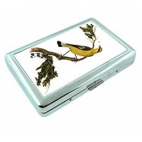 Perfection In Style Metal Silver Cigarette Case Vintage Birds Design 009