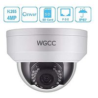 WGCC IP Poe Dome Camera, Unitech 4MP WDR Vandal-resistant Network Security Camera Outdoor with Micro SD Slot Audio Interface Support H.265 High Efficient Video Compression IP67 Waterproof 2.8mm Lens