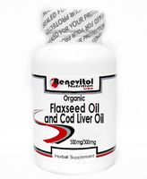 Organic Flaxseed and Cod Liver Oil (Emulsified Dry) 500mg/500mg 200 Capsules ~ Renevitol