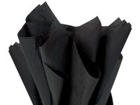Pack Of 480, Solid Black Tissue Paper 20 X 30" Sheet Flat Ream Made From 100% Post Industrial Recycled Fibers Made In USA