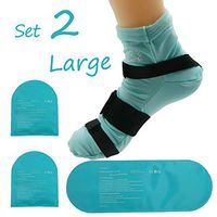 Cold Therapy Socks (w/Compression Strap) - Ice Pack Socks Man/Woman Cooling Socks Gel Ice Treatment for feet, Heels, Swelling, Arch Pain (Large) (L Blue Cold Socks)
