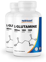 Nutricost L-Glutamine 800mg, 180 Capsules (2 Bottles)