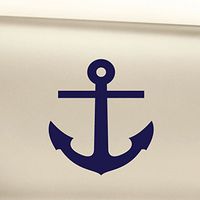 Nashville Decals Anchor Vinyl Decal Laptop Car Truck Bumper Window Sticker - Navy Blue