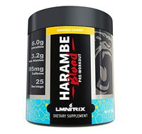 Harambe Blood Preworkout Powder for Men & Women - Extreme Pump and Energy Supplement - Mango Candy - 350g
