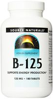 Source Naturals B-125, 125 mg B-Vitamins for Energy Production Support - 180 Tablets