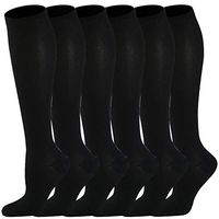 Compression Socks for Women & Men 6 Pairs 15-20 mmHg is Best For Graduated Athletic, Running, Travel, Flight, Nurses