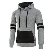 NEARTIME Men Hoodies Blouse, 2018 Spring/Autumn Men‘s Long Sleeve Casual Sweatshirt Splicing Pocket Sports Coat