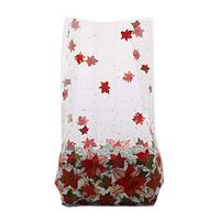 25ct Small Red Winter Rose Poinsettia 7x2x3" Cello Cellophane Treat Food Snack Bags nfLG -696