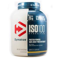 Dymatize ISO 100 Whey Protein Powder with 25g of Hydrolyzed 100% Whey Isolate, Gluten Free, Fast Digesting, Smooth Banana, 5 Pound