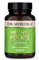 Dr. Mercola, Methyl Folate Dietary Supplement, 30 Servings (30 Capsules), Non-GMO, Soy-Free, Gluten Free