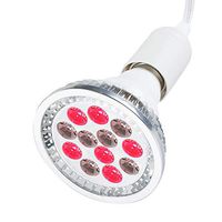 DGYAO® 660nm Red Light and 880nm Infrared Light Therapy Bulbs for Skin and Pain Relief (Silve-Light+Switch)