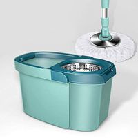 360 Degree No Dead Angle Rotating Mop Automatic Hand-free Washing Household, Mop Bucket Wet, Mop Bucket Double Drive, Mop Bucket Size: 26x28x46cm