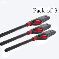 M.V. Trading GSL00020 Refillable Lighter for Kitchen Camping Grilling BBQ Home Adjustable Flame, 3 Pack
