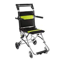 Wheelchair Medical Equipment Foldable, Tiltable Backrest, Plastic Non-Slip Pedal, 4" Universal Small Front Wheel, Comfortable and Breathable| Black Walker Assist Devices