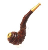 Heavy Soild Granadillo Wood Made Tobacco Pipe, Whole Piece, Small Holes,
