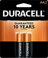 Duracell - CopperTop AA Alkaline Batteries - long lasting, all-purpose Double A battery for household and business - 2 Count