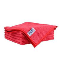 16"x16" Buff Pro Antimicrobial Microfiber Towel with Fresche - Coconut Oil Based, Non-Toxic | 6 Pack (Red)