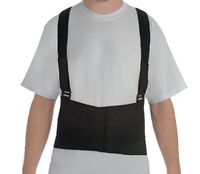 DMI Deluxe Work Belt Back Support Brace with Adjustable, Removable Shoulder Straps, Fits 40 to 54, Black