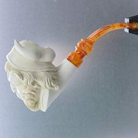 Meerschaum Stoic Viking Tobacco Pipe Full Bend by Paykoc M99055