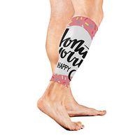 SLHFPX Leg Sleeve Donut Worry Be Happy Compression Socks Support Non Slip Calf Sleeves for Yoga, Running, Shin Splint, Calf Pain Relief, Runners, Medical, Air Travel, Nursing, Cycling 1Pair
