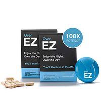 Over EZ Hangover Cure & Prevention, 100x Strength Liver Detox - 1 Pill Prevents 1 Hangover - Boosts Immunity While You Drink, Milk Thistle, L-Cysteine, Vitamin Bs and DHM (24 Servings)