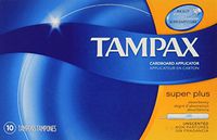 Tampax Biodegradable Applicator Tampons, Super Plus 10 ea ( Pack of 6)