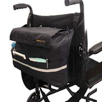 Wheelchair Bag for Back of Chair Universal Fit | Premium High Density Nylon Straps | Travel Messenger Backpack for Men Woman Handicap & Elderly | Easy Access Large Pockets | Wheelchair Accessories