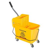 Tidyard 5 Gallon Mop Bucket with Removable Down Press Wringer Combo Mopping System Bucket for Commercial Grade Cleaning Yellow