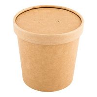 Kraft Soup Container Lid, Take Out Soup Container Lid , To Go Soup Container Lid - Fits 26 oz & 32 oz - Bio Soup Container - 200ct Box - Restaurantware