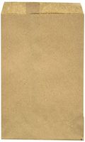 100 Natural Kraft Merchandise Bags, 5x7-1/2, No Gusset by WCI