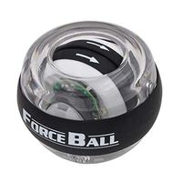 Linekong Auto-Start 2.0 Power Ball Wrist Trainer Ball Forearm Exerciser Wrist Strengthener Workout Toy Spinner Gyro Ball with LED Lights(Transparent)