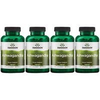 Swanson Premium Ashwagandha Powder Supplement: 450 MG Ashwagandha Root Dried Powder - Pure Ashwagandha Supplements for Stress Relief and Energy Support - 100 Gelatin Capsules (4 Pack)