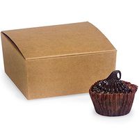 Kraft 4 Piece Ballotin Candy Boxes - 2-5/8 x 2-3/4 x 1-1/4in. (25)