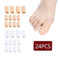 Gel Toe Cap 24 Pcs Gel Toe Cushions to Protect Callus,Blistering, Silicone Ingrown Toenails, Corns, Blister Gel Toe Protector Pain Relief