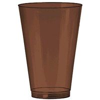 amscan Disposable Premium Plastic Tumbler (36 Pack), 14 oz, Chocolate Brown